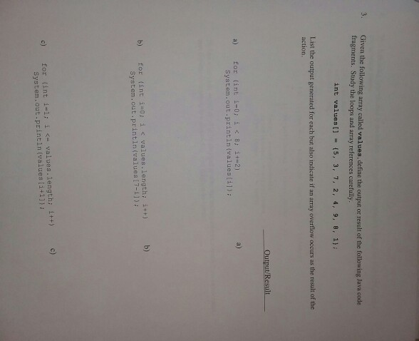 the elements will be stored in array array after the following code