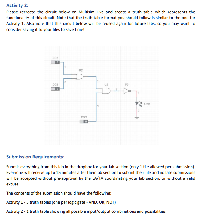 in order to fill in a truth table for each of the