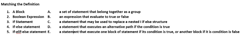  This is using Python I did it wrong please help Matching