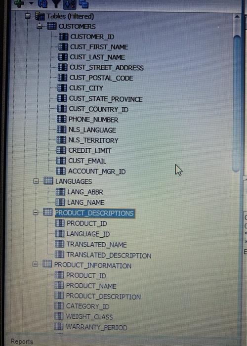 information in the Human Resources and Order Entry databases. Remember to use
