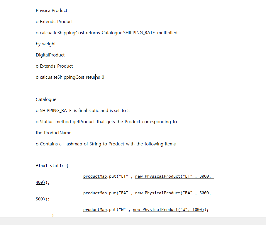 price int productDiscount int Product(String, int) getName() String getPrice():int setProductDiscountint) void toString-String