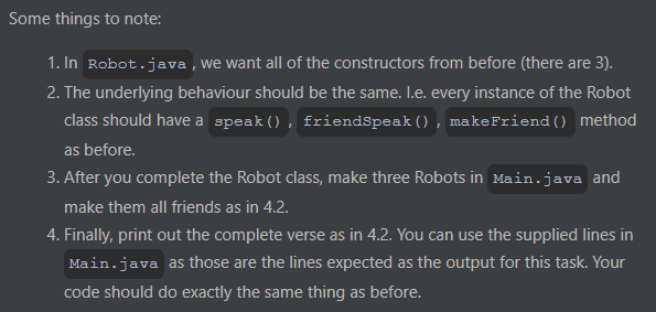 how to combine these three robot class into one class Some things