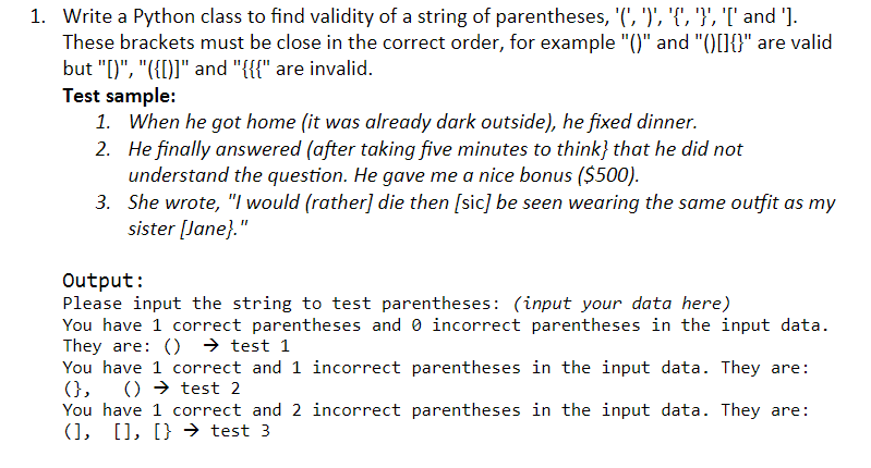 I need a solution to this python question using object oriented programming