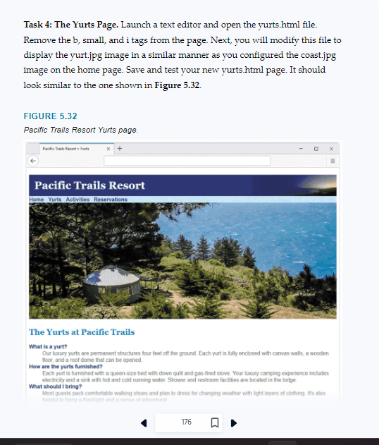 Here is my code that needs edited Pacific Trails Resort ::