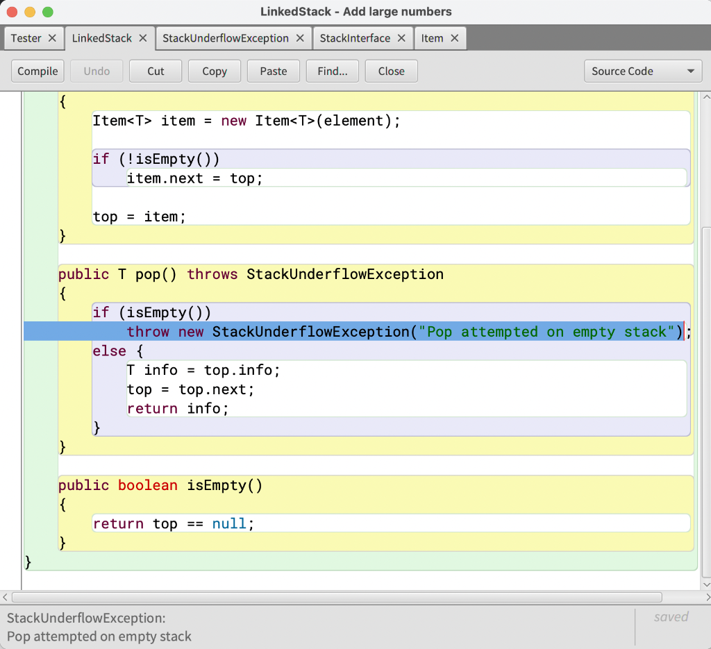 \end{tabular} StackUnderflowException - Add large numbers lerflowException: StackUnderflowException: Pop attempted on empty