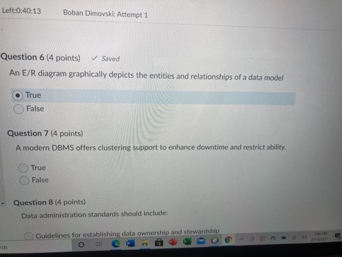 for establishing data ownership and stewardship O A cloud database system Usage
