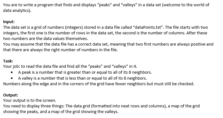 IN JAVA, please respond to questions if I have any Text: 62