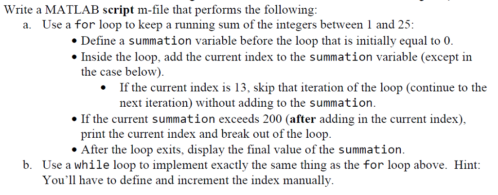 solve all please Write a MATLAB script m-file that performs the following: