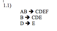 Consider a relation R with six attributes ABCDEF where AB is a