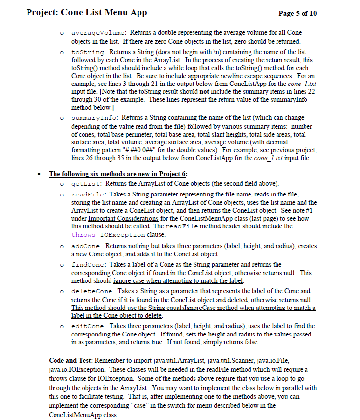 code Cone List 1 Short Example 3.0 4.0 Wide Example 10.6 22.1