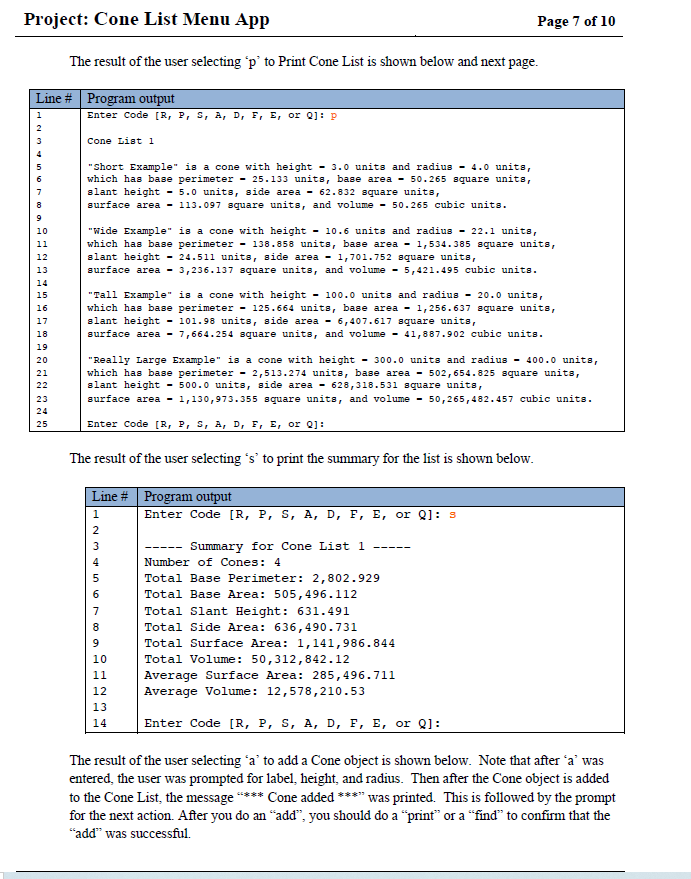 do the ConeListMenuApp.java, please thanks Files to submit to Web-CAT (all three
