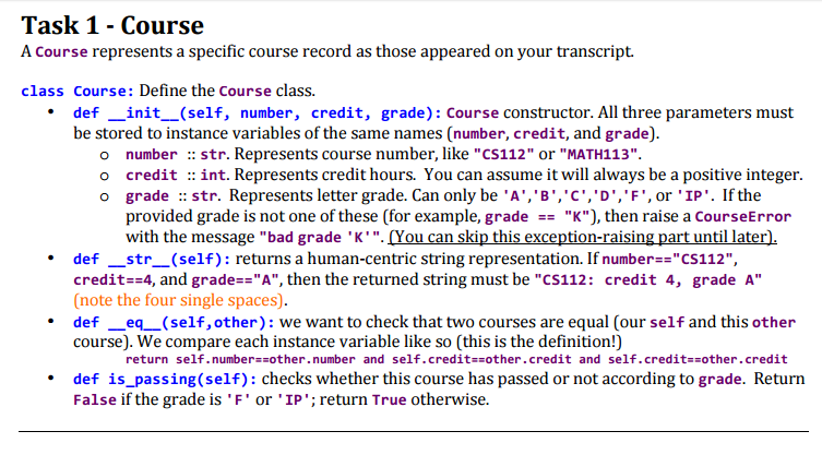 In Python: Classes allow us to define entirely new types. We might