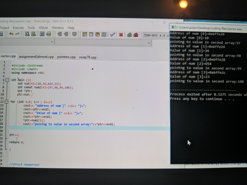  currently I have one array pointng to a const array. I