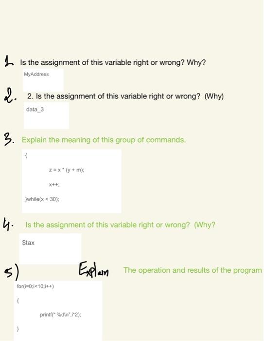 Write on A4 paper, do in 20min - Is the assignment of