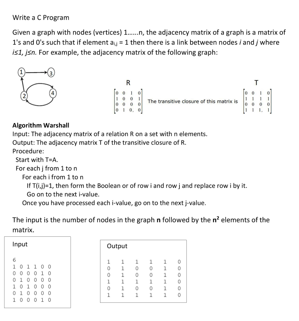 Please provide screenshots from IDE Write a C Program Given a graph
