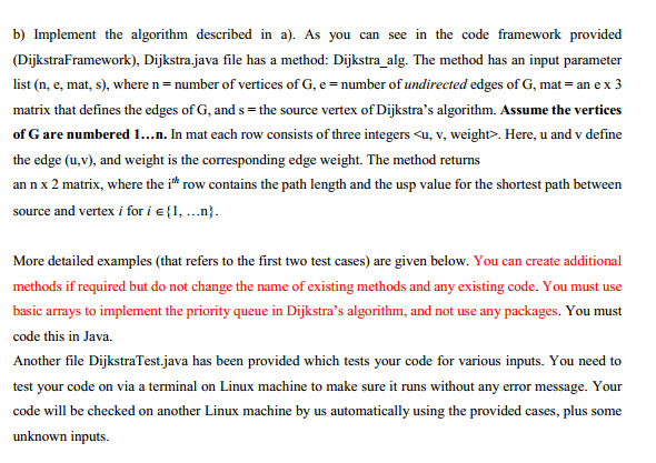 CHANGE THE NAMES OF ANY EXISTING FUNCTIONS public class Dijkstra { public
