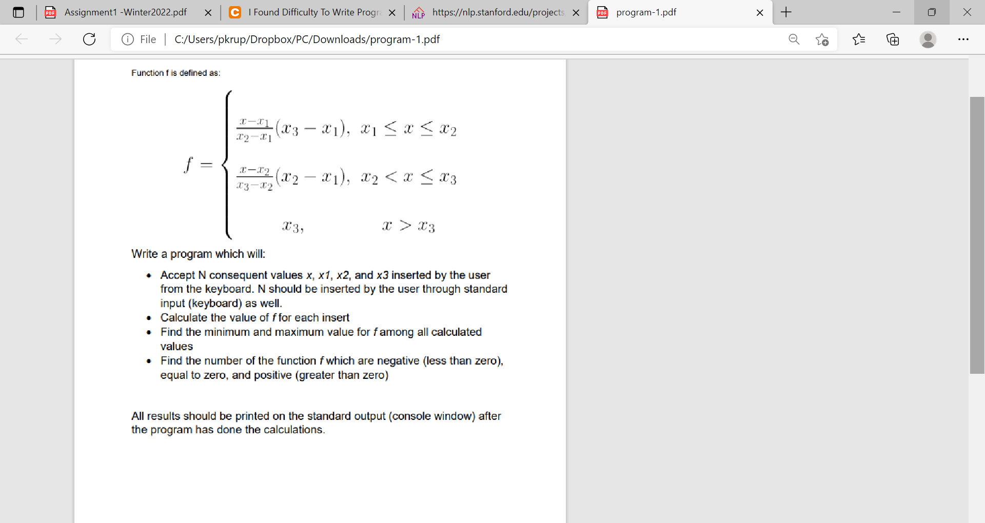 i found difficulty to write program in .net with c# Assignment1 -