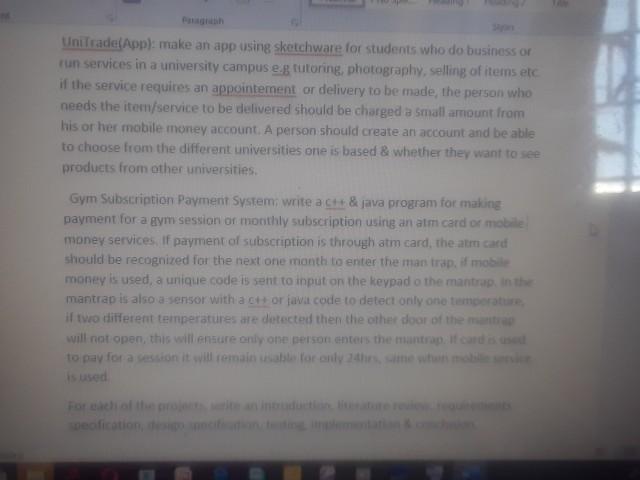  these are 2 different projects that need codes Uni Trade(App): make