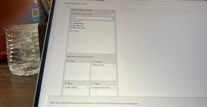 Ansucers to save all anstuers, Pivot Table field andine fisere Draf Ginitr