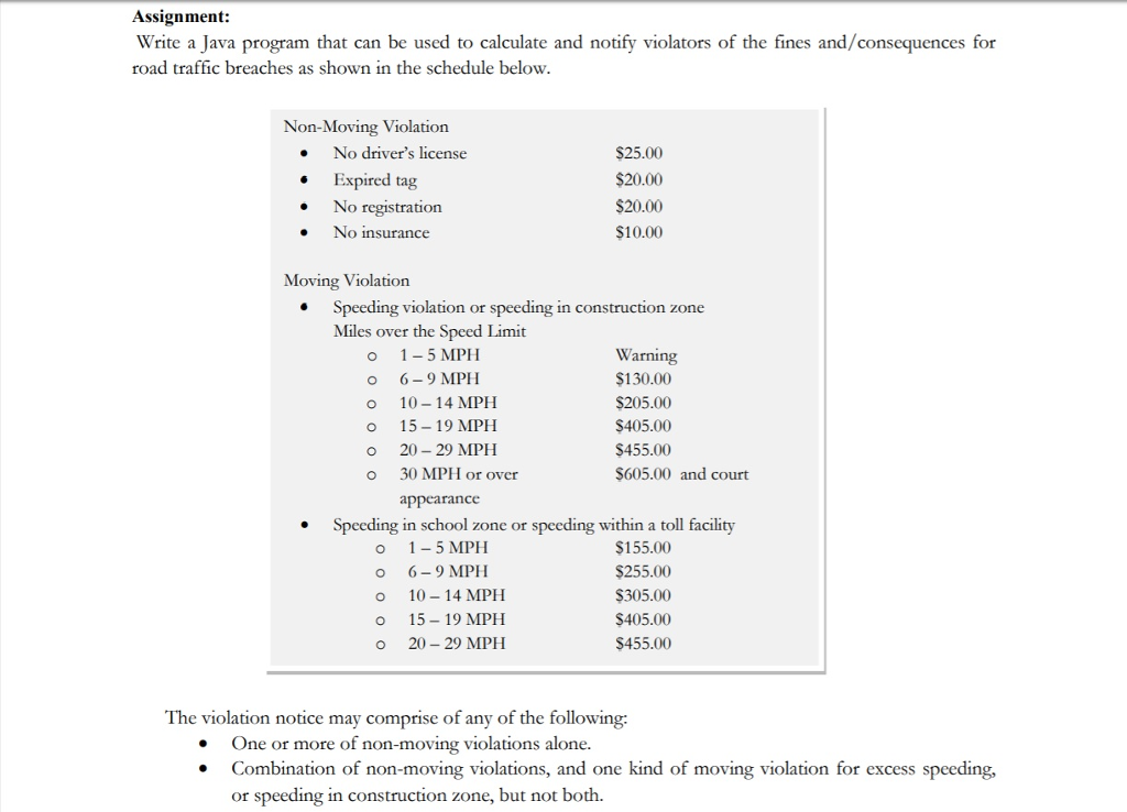 Assignment: Write a Java program that can be used to calculate