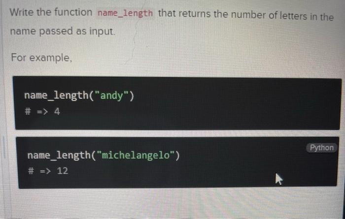 in the name passed as input Unit Test x 1 name =