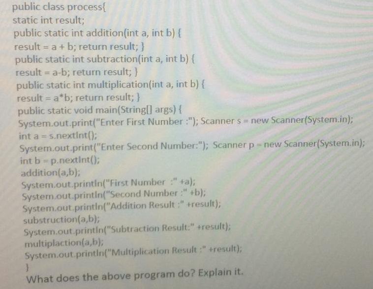 Thank you for your effort and knowledge public class process static