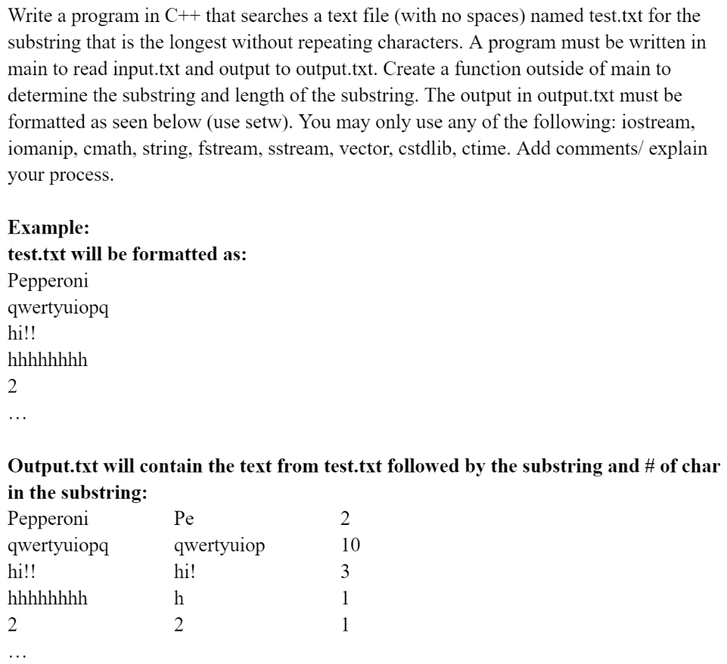  Write a program in C++ that searches a text file (with