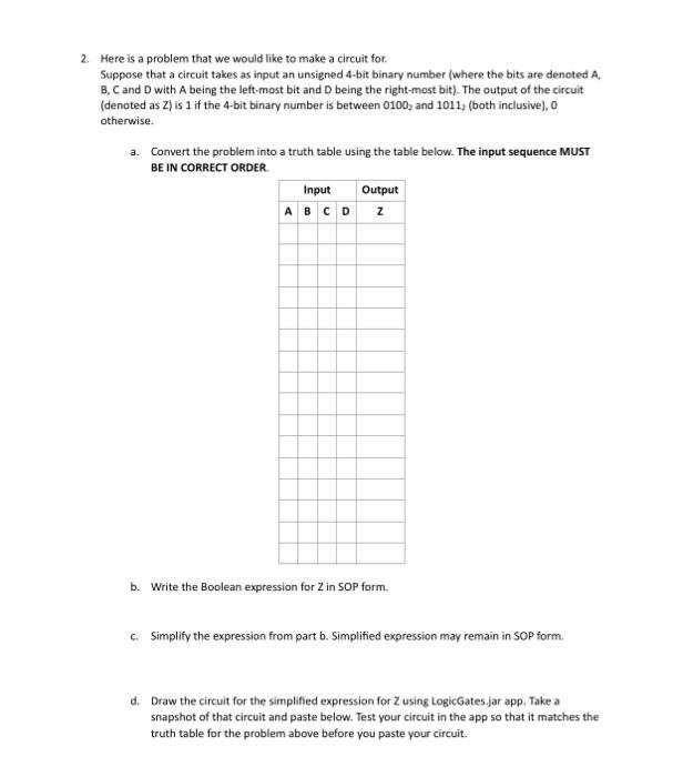  2. Here is a problem that we would like to make