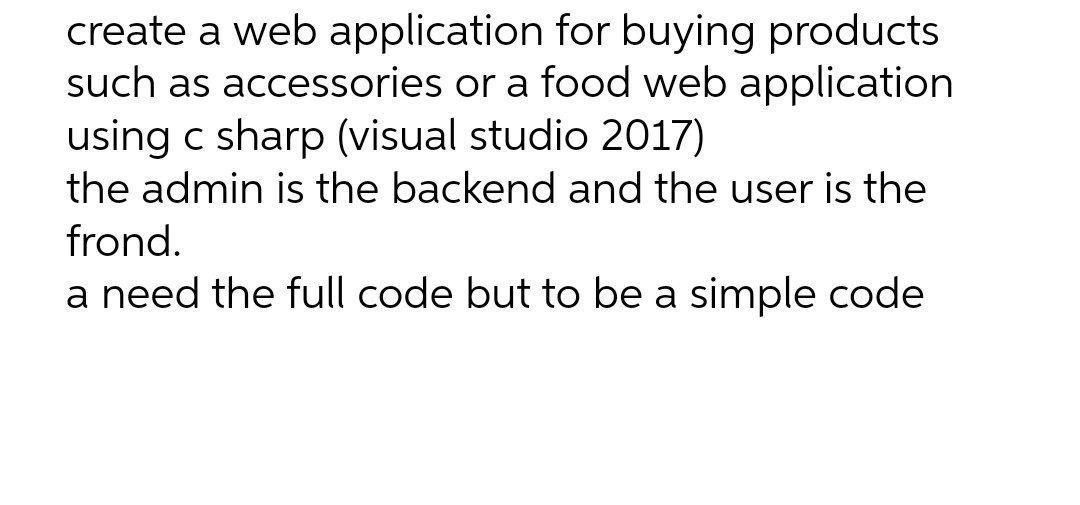 I need the answer as soon as possible create a web application