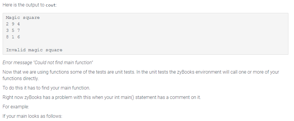 magic square using a two-dimensional 3 x 3 array of int values.