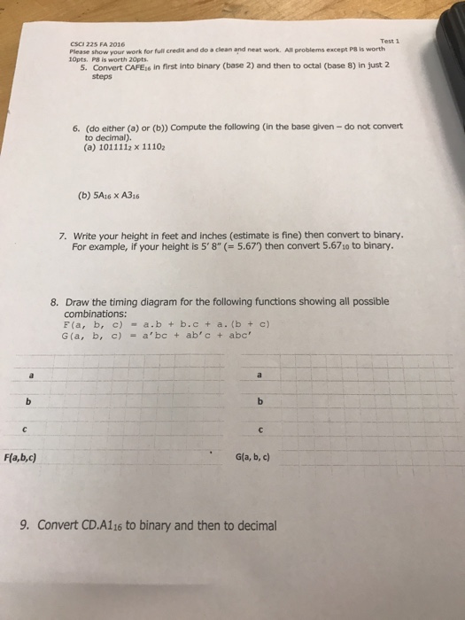  Convert CAFE_16 in first into binary (base 2) and then to
