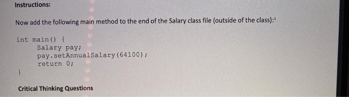 simple class might have only one data field and a few methods