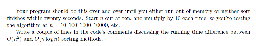 growth (35 points Implement a program (command-line one will do) that generates