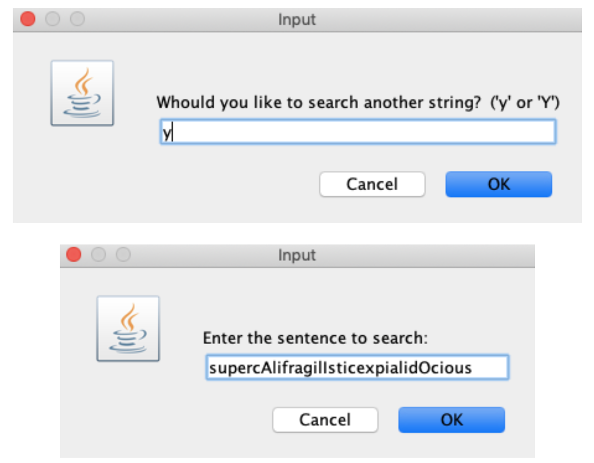 Graphic User Interface (GUI) based Java program in the source file Vowels.java