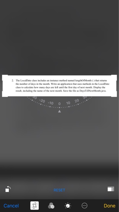  2. The LocalDate class includes an instance method named lengthOfMoeth )