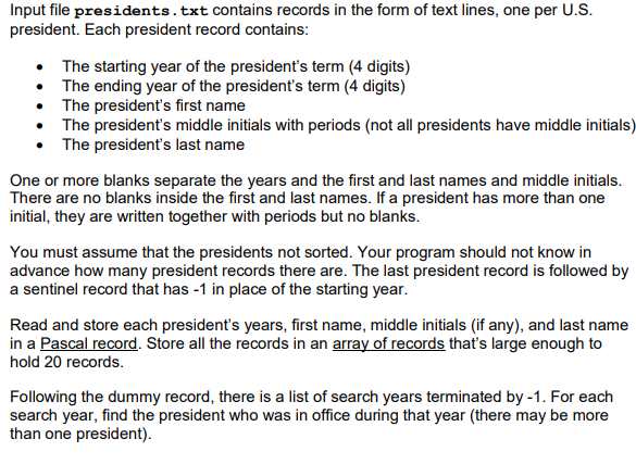 Reading record from a text file into array in Pascal Code Input