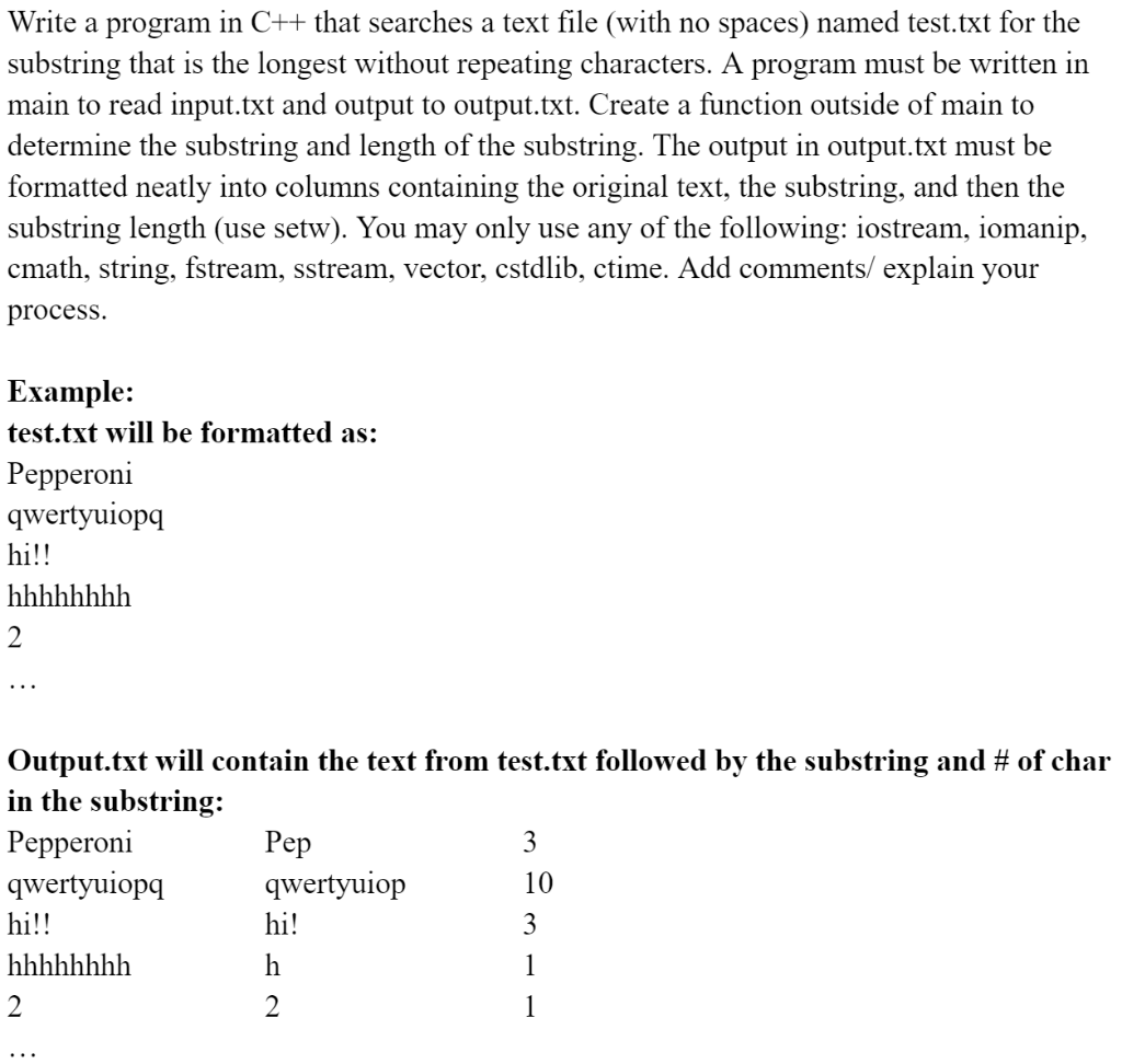  Write a program in C++ that searches a text file (with