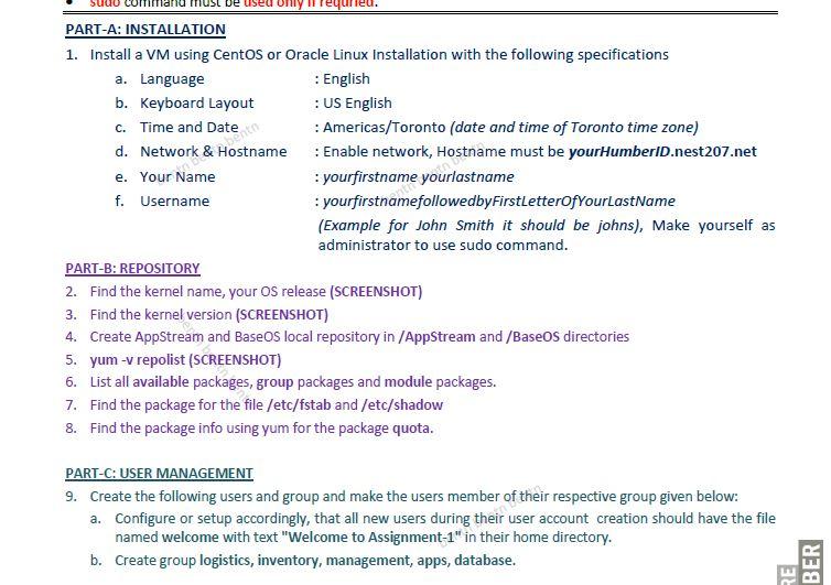 Ust be use e. Your Name PART-A: INSTALLATION 1. Install a