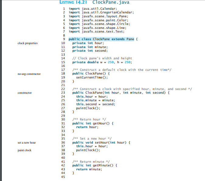 clock and sets the time with the input from three text fields,