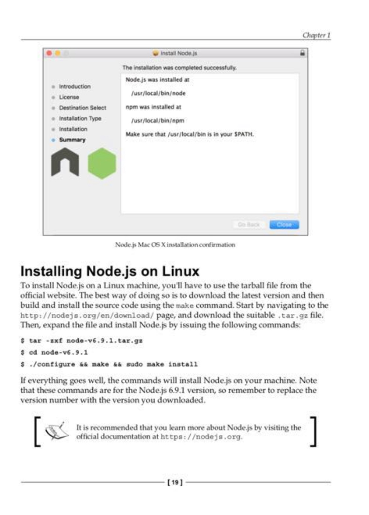 For this assignment you are to download and install Node.js. Refer to