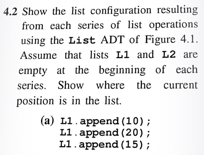  Data Structures and Algorithm Analysis in C++ by Clifford Shaffer 4.2
