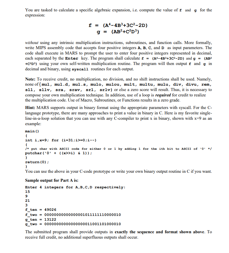 PLEASE READ THE QUESTION CAREFULLY, WILL THUMBS UP NO USING {mul, mul.d,