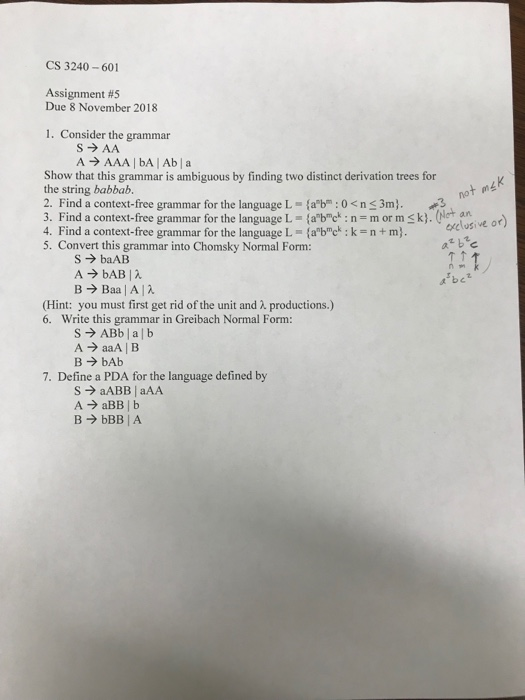 Complete #2 and #4 CS 3240-601 Assignment #5 Due 8 November 2018