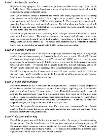 in level 1: so if 'i' is entered then it will output