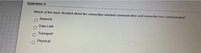 the Data Link Transport Network Physical biloving to another question will save