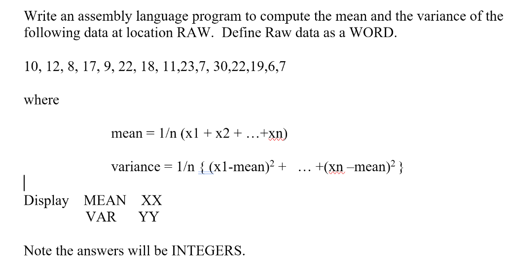 Please do it in 8086 assembly language using MASM assembler Write an