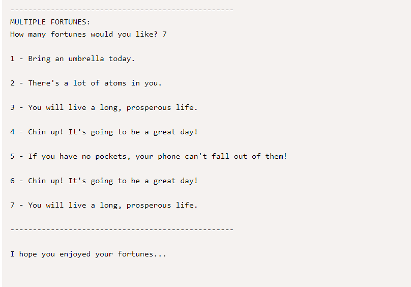 will be provided with the fortune_util module and you will have to