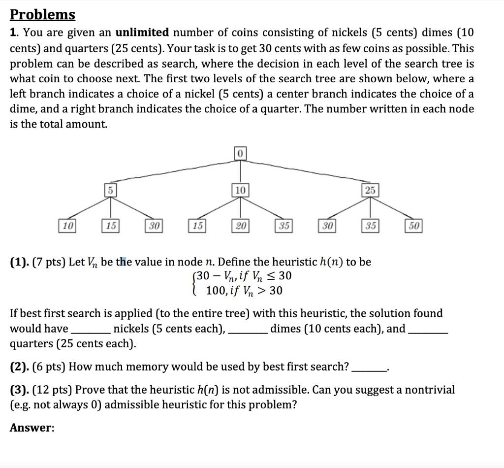 DO NOT copy other chegg answers! Please answer correctly. Problems 1. You