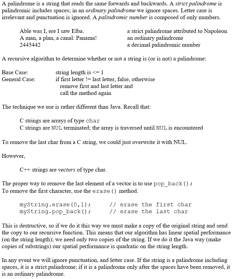 text and check if it is a strict, ordinary, or non-palindrome. I'm