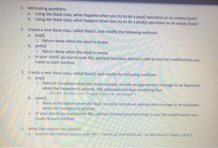 stack3.py . use python language please class Stack: def __init__(self): self.items []